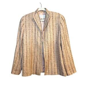 Doncaster Sz 14 Silk Tweed Blazer Jacket